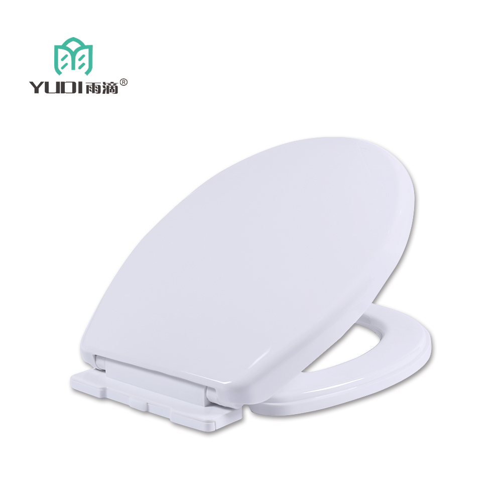 Chinese  Pressure Resistant Quiet Close WC easy to clean to prevent bacterial growth Plastic Lid O-Shaped Toilet 