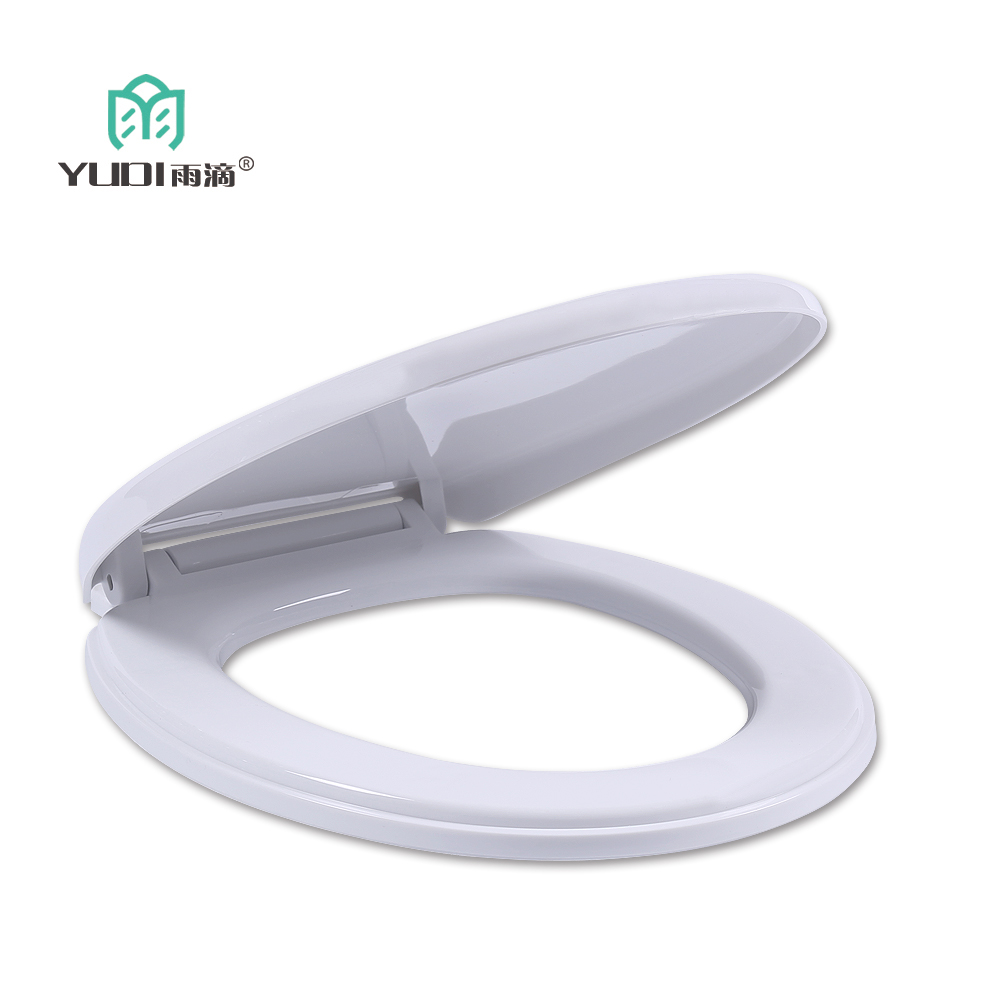 Chinese  Pressure Resistant Quiet Close WC easy to clean to prevent bacterial growth Plastic Lid O-Shaped Toilet 