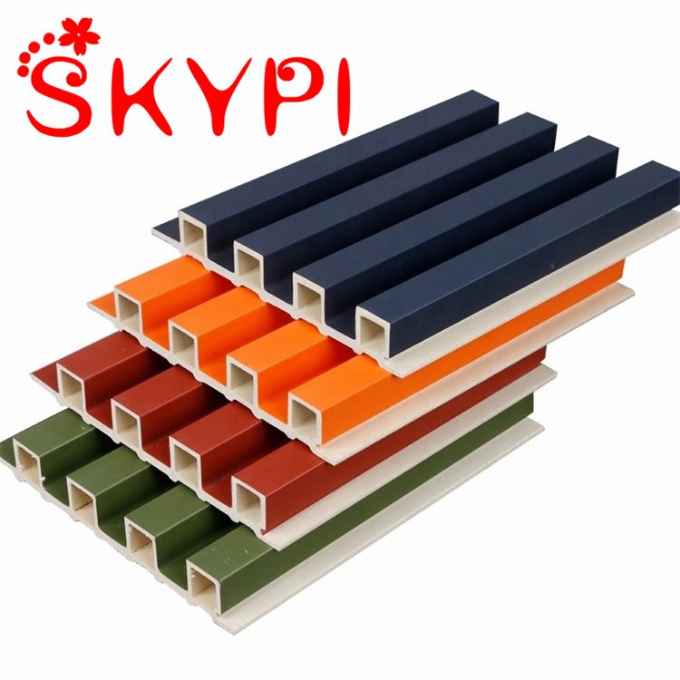 Price Anti Fading Materials Partition Wall Cladding Building Patio Decoration Strips Pine Color Facade Wall Wpc