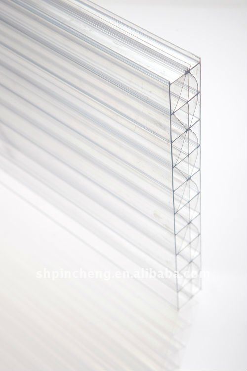 5-wall Lower PC price plastic Greenhouse polycarbonate Hollow Polycarbon Sheet for roofing
