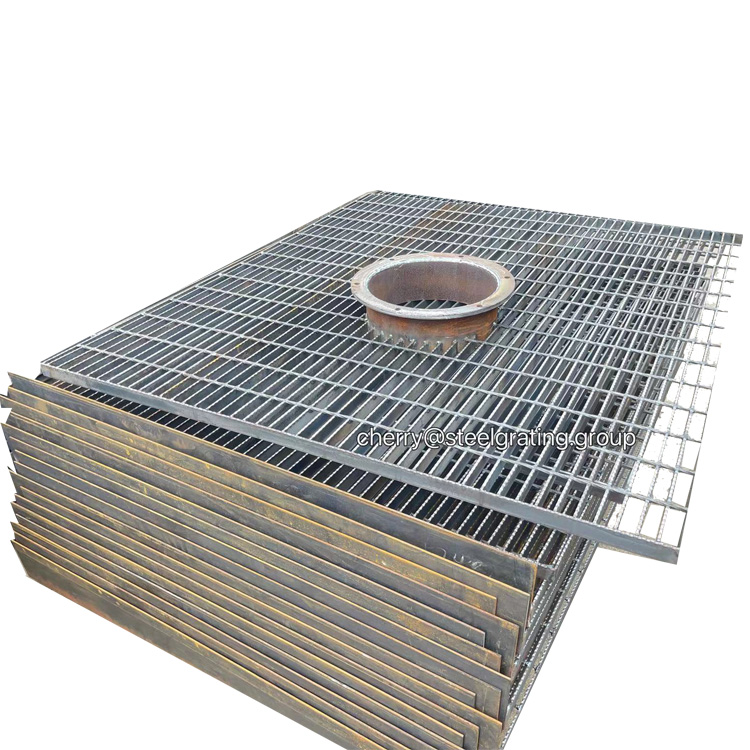 Steel building material hot dipped galvanized ized circular grating covers for floor sump drainage