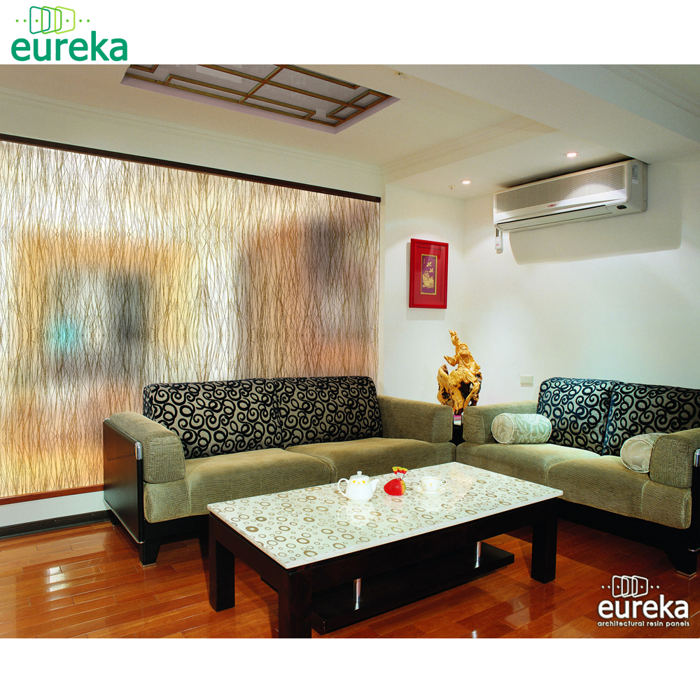  Design Sandwich Acrylic Resin Flower Ceiling Tiles / Laminate Ceiling Panel / Plastic Wood Grain Ceiling Panel