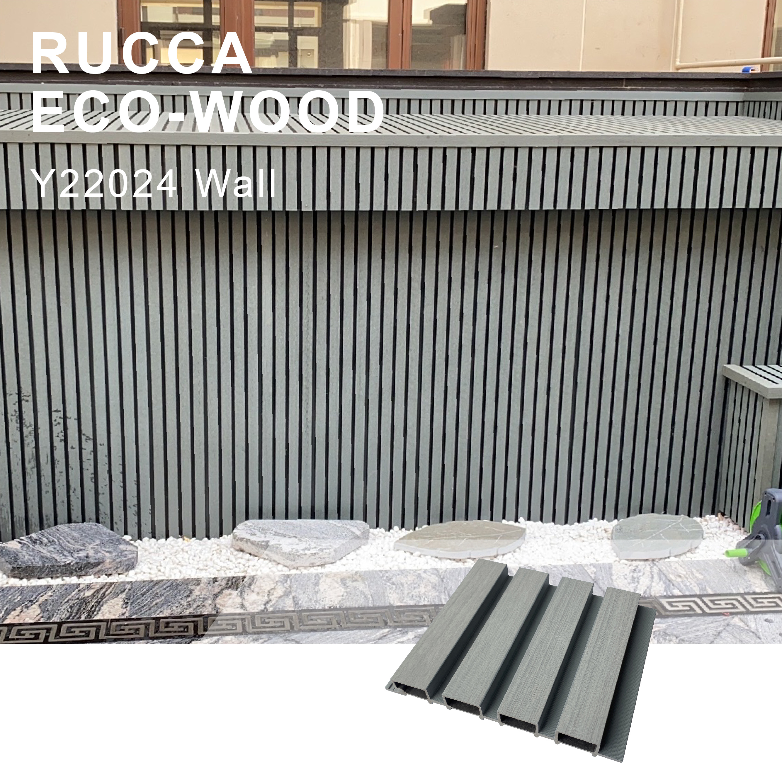 RUCCA outdoor cladding building materials 220*24mm wood panels exterior wall fluted panel wood rs