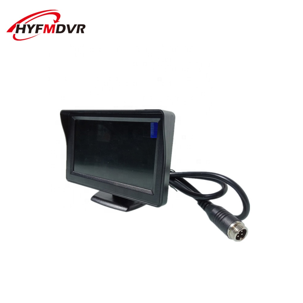 HYFMDVR 4.3 inch Mini TFT Color LCD TV Monitor for Car School Bus Truck Taxi Trailer