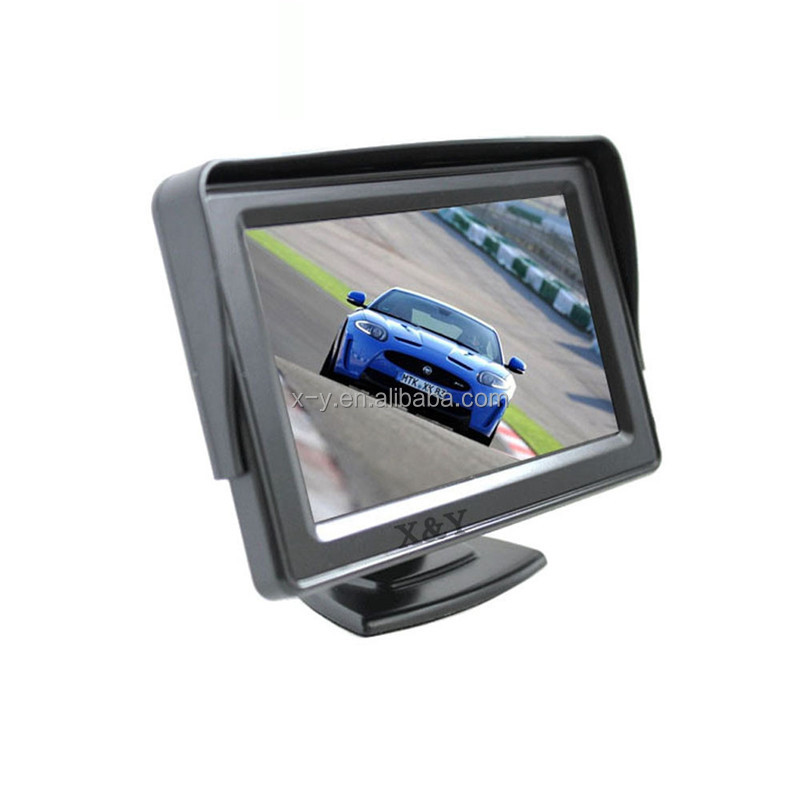 4.3 Inch Car Mirror Monitor Vehicle Rear View Reverse Backup Video Monitor