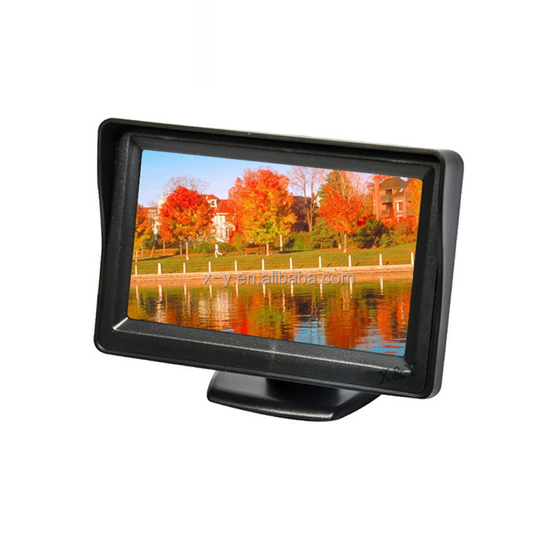 4.3 Inch Car Mirror Monitor Vehicle Rear View Reverse Backup Video Monitor