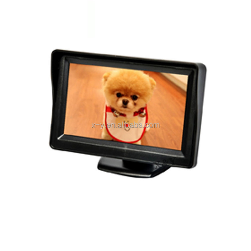 4.3 Inch Car Mirror Monitor Vehicle Rear View Reverse Backup Video Monitor