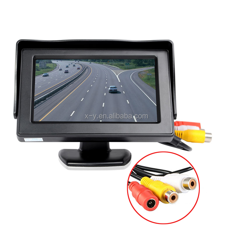 4.3 Inch Car Mirror Monitor Vehicle Rear View Reverse Backup Video Monitor