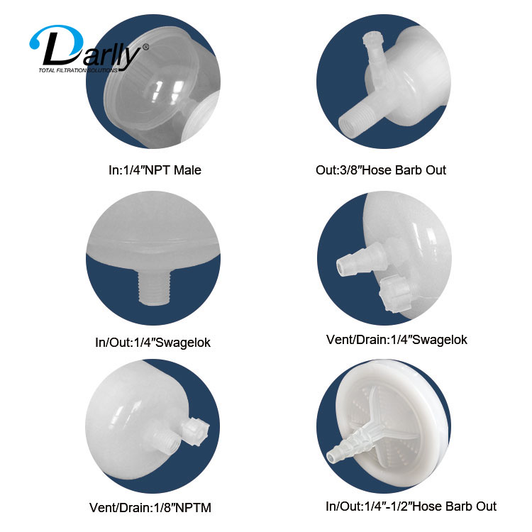 Hangzhou  Ink Filter Printer 1/4"-3/8" Hose Barb Inlet/Outlet Connection 5 Micron PP Capsule Filter 1