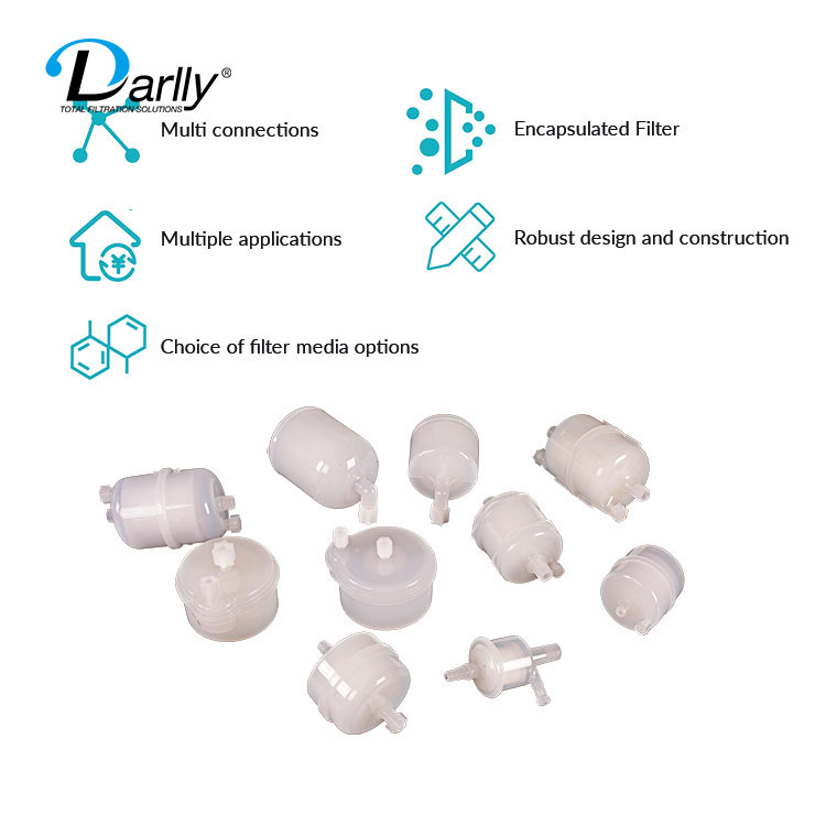 Hangzhou  Ink Filter Printer 1/4"-3/8" Hose Barb Inlet/Outlet Connection 5 Micron PP Capsule Filter 1