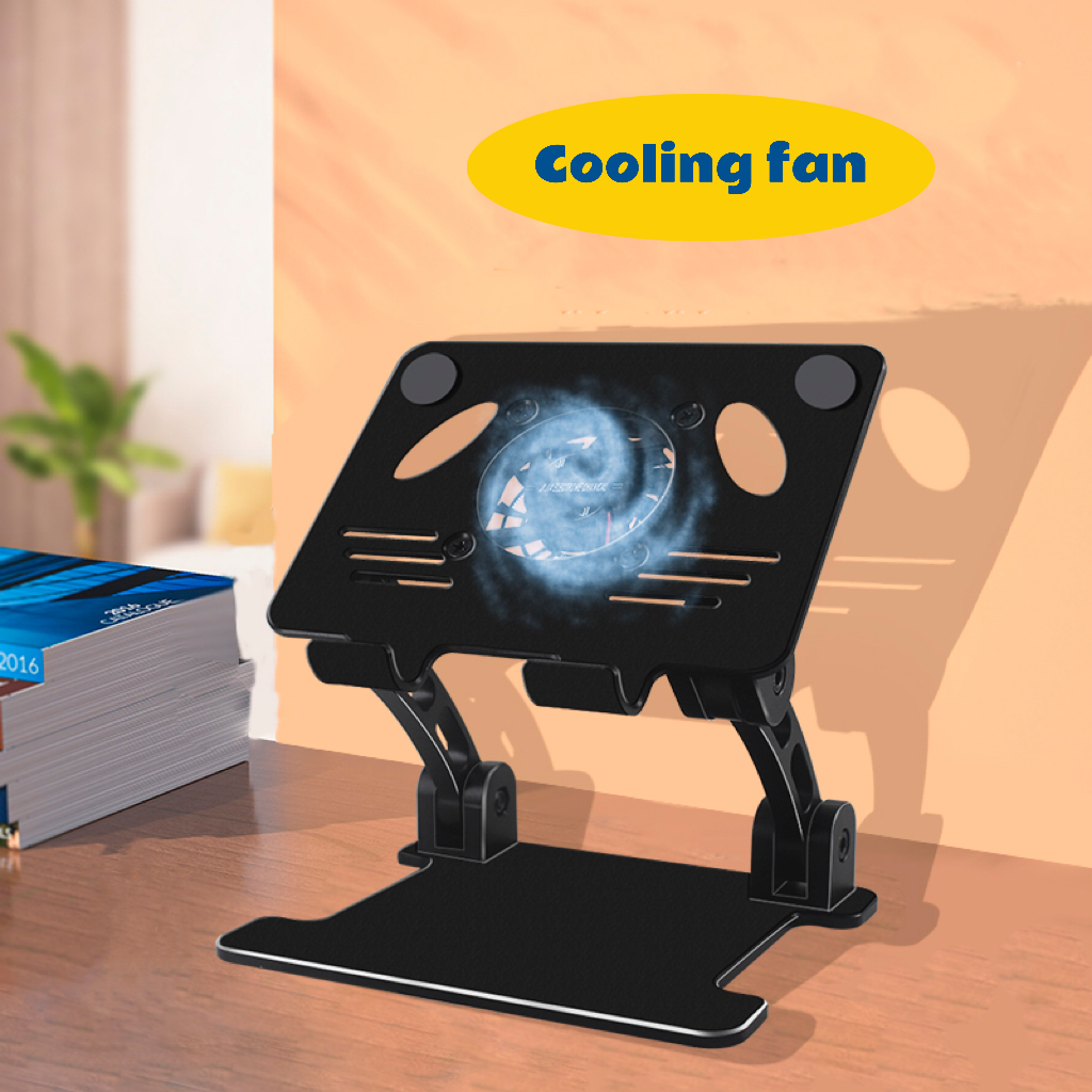 Cooling Fans  Computer Tablet Holder Height Adjustable Portable Foldable Laptop Stand