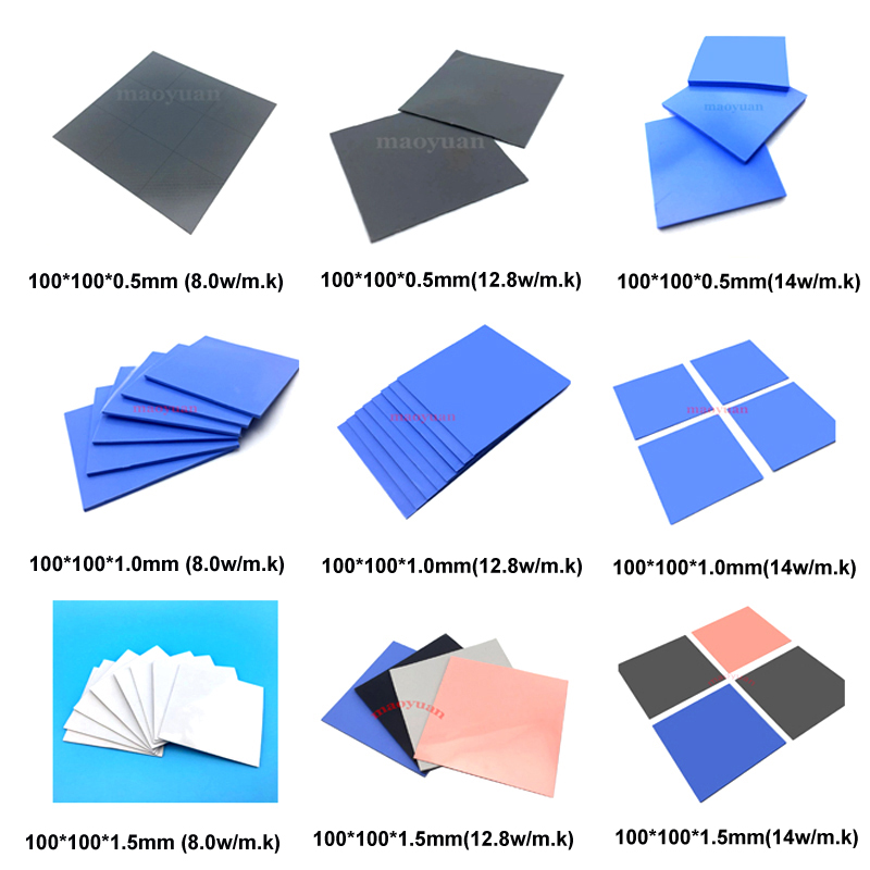 12W 15W High performance thermal conductive silicone gap pad 2mm cooling pad for laptop ps4 gpu  cpu