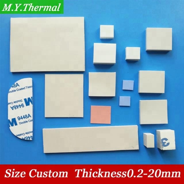 12W 15W High performance thermal conductive silicone gap pad 2mm cooling pad for laptop ps4 gpu  cpu