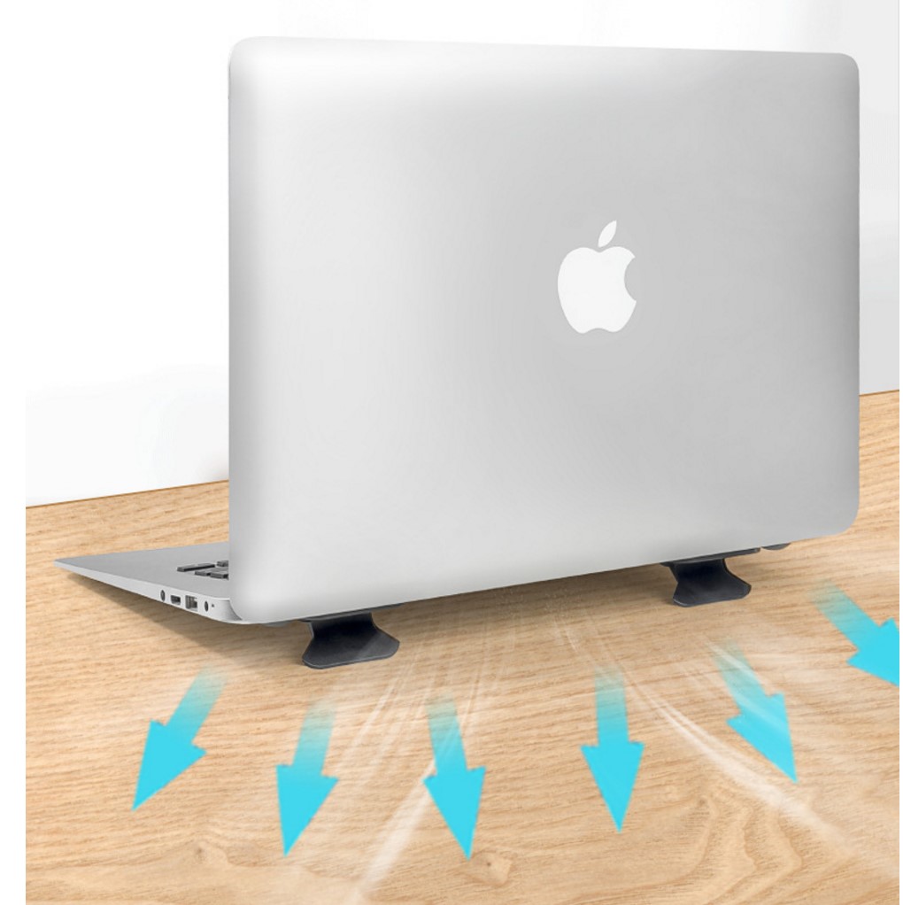Invisible Mini Adjustable Angle Folding ABS Laptop Stand Holder Design With Non-slip Cooling Pad