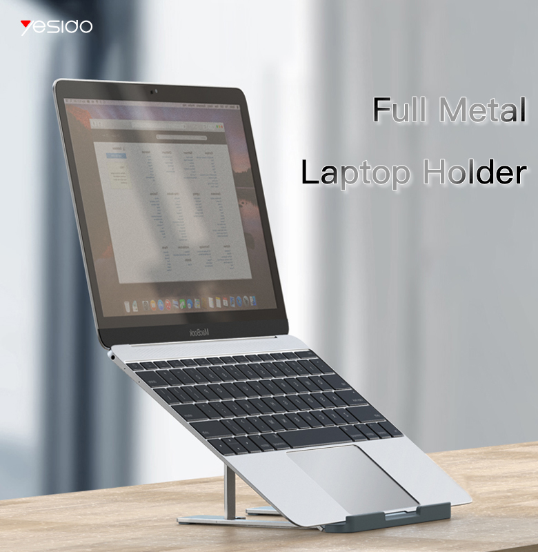YESIDO Folding design Aluminum Alloy Laptop computer tablet mobile stand phone holder