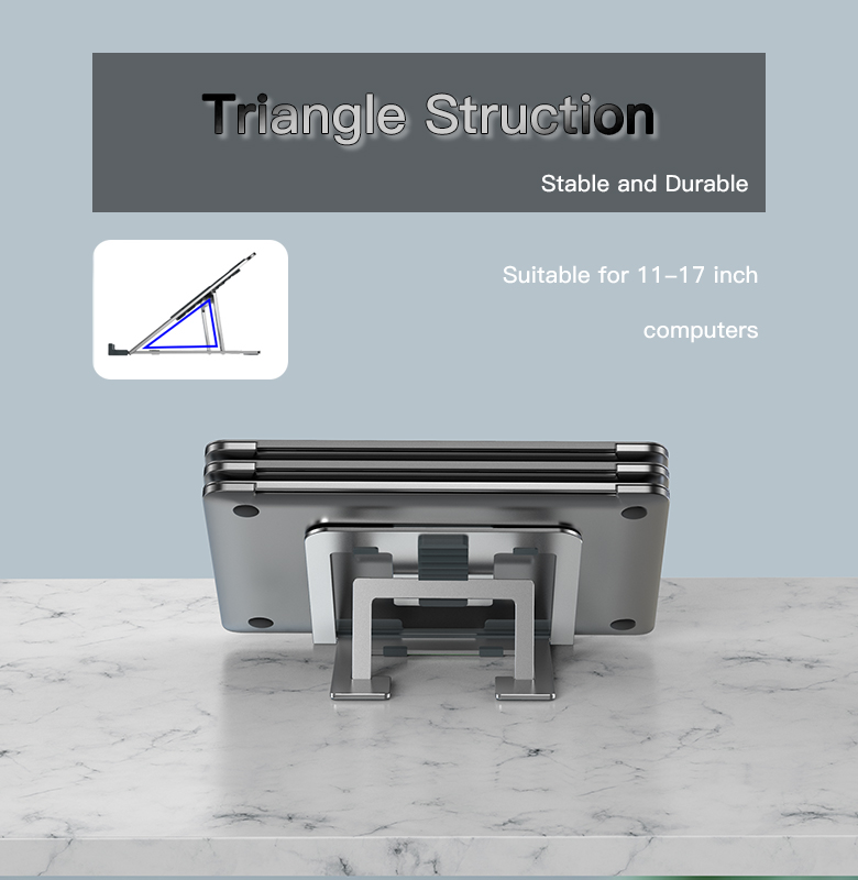 YESIDO Folding design Aluminum Alloy Laptop computer tablet mobile stand phone holder