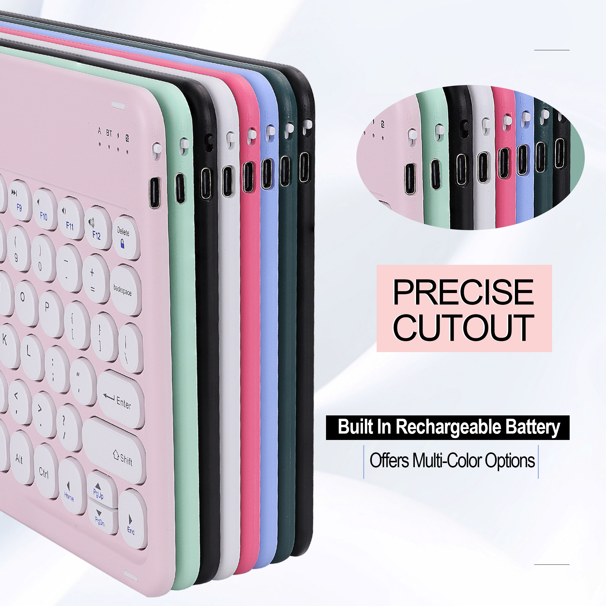 Laptop Android Ios Smartphone Tablets With 78 Keys ipad Mini Pro 11 Wireless Bt Tablet Keyboard For Pc And Phone