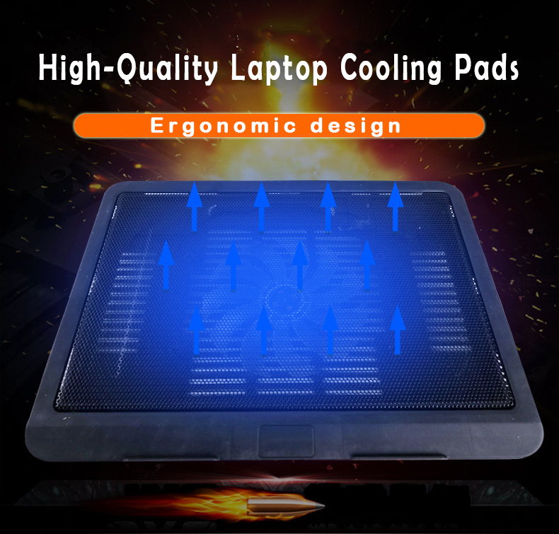 140mm Fan with Notebook Cooling Pad for Laptop for 12-17 inch Laptop