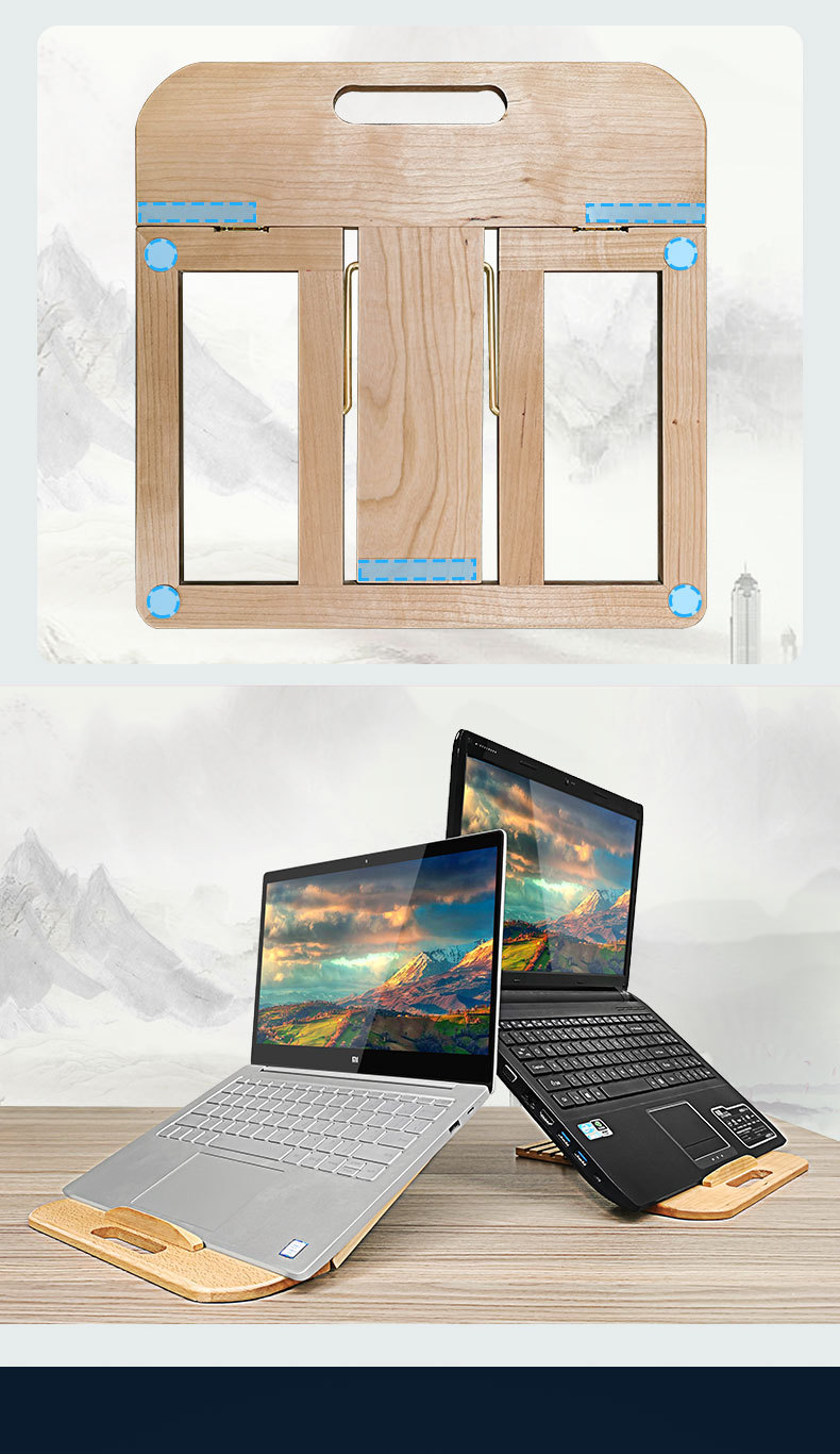 Computer Stand Wood Tablet Stand Support Stand holder For Macbook Laptop Holder