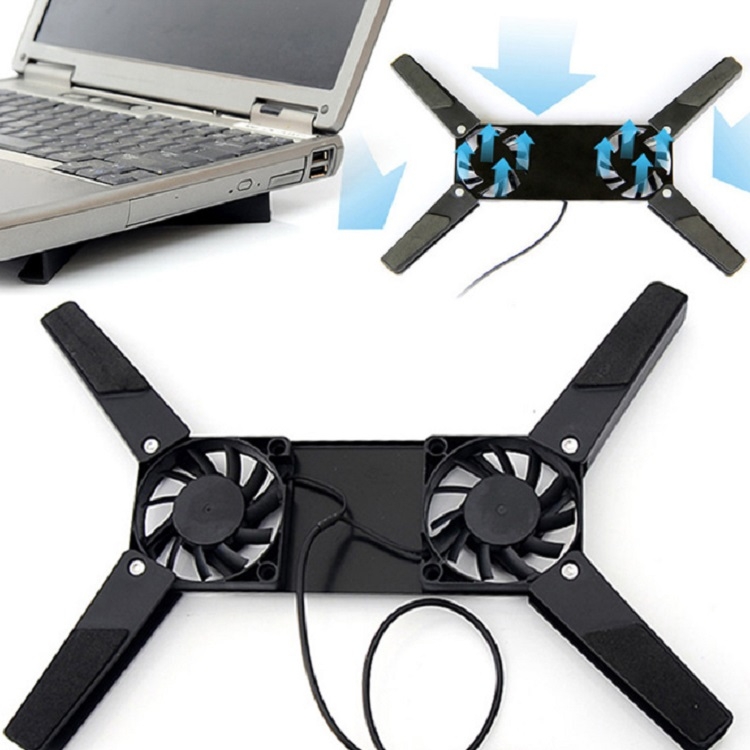 2pcs  price USB Port Mini Octopus Laptop Fan Folding Cooler Pad Double Fans
