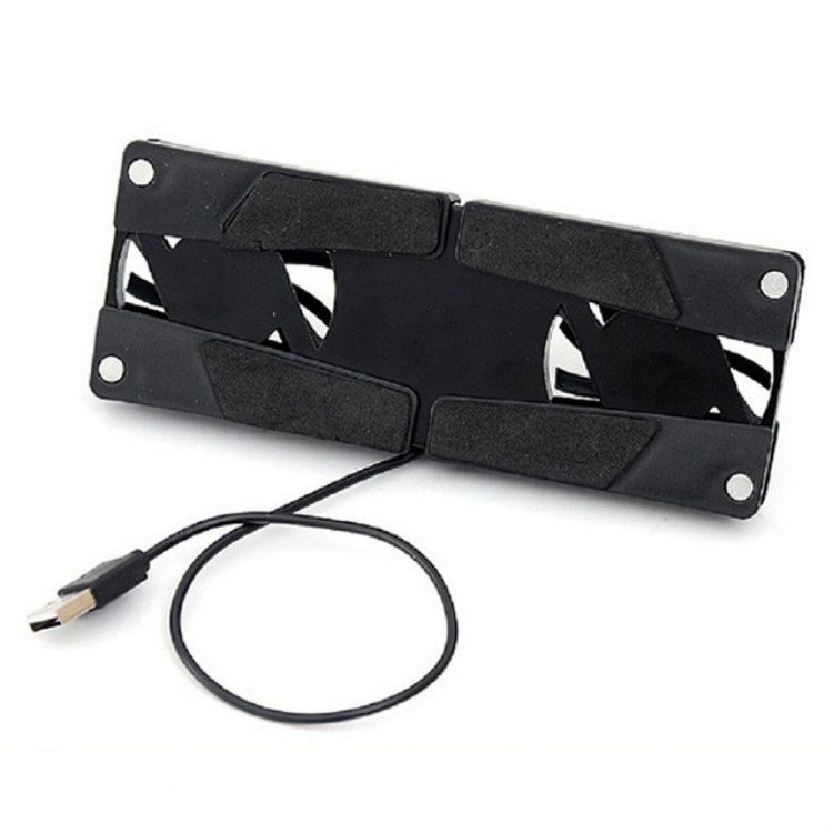 2pcs  price USB Port Mini Octopus Laptop Fan Folding Cooler Pad Double Fans