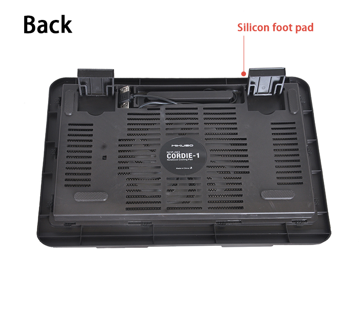 Mikuso NCP-063 14-15 inch Single Fan Notebook Radiator with LED Lights Laptop Cooling Fan Pad