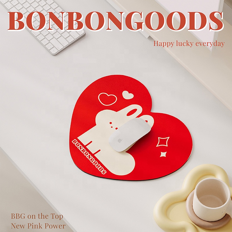 Fast Shipping Cute Kawaii Leather Mouse Pads Cartoon Bunny   Sublimation Gaming Mouse Pads Large And Small Des