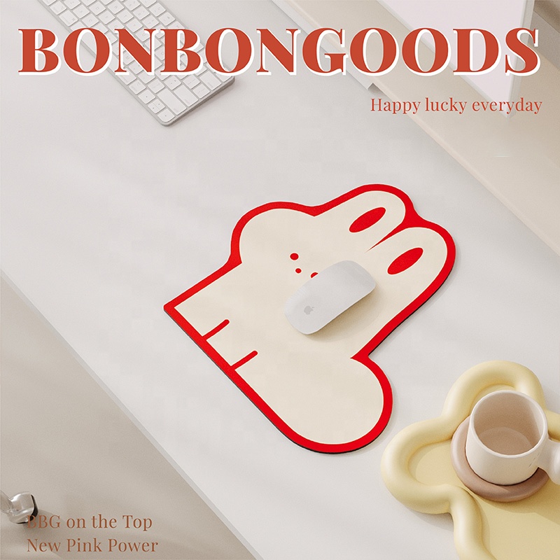 Fast Shipping Cute Kawaii Leather Mouse Pads Cartoon Bunny   Sublimation Gaming Mouse Pads Large And Small Des