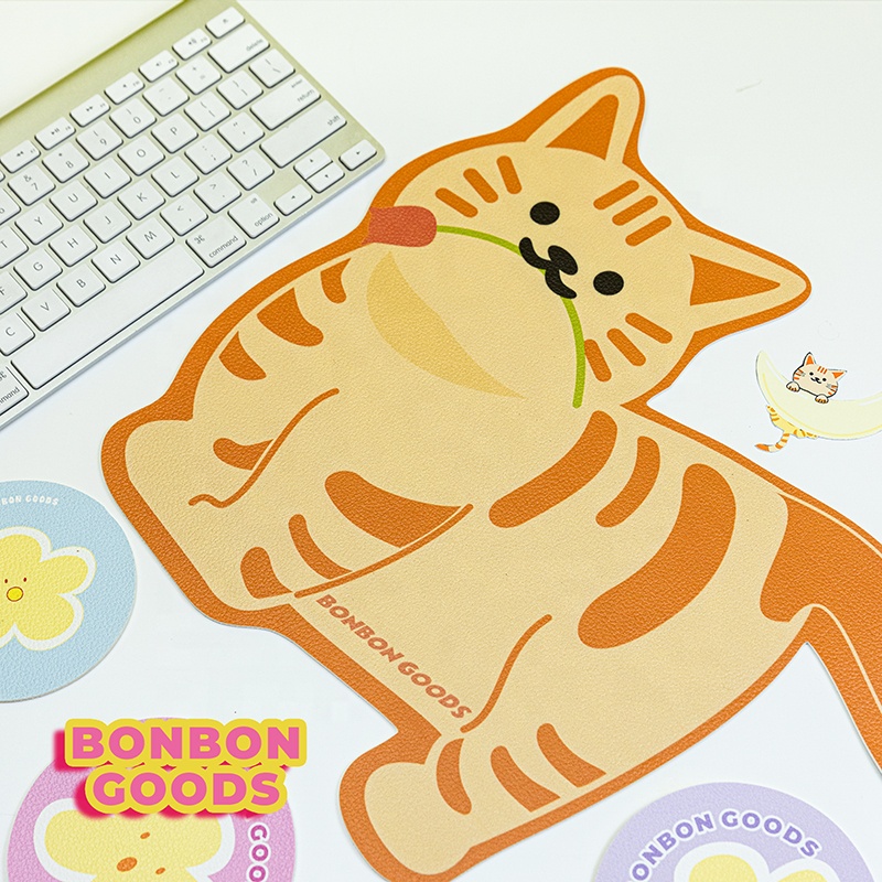 Cat Cartoon Leather Mouse Pads Cute Kawaii Anime Sublimation Gaming Mouse Pads Large r