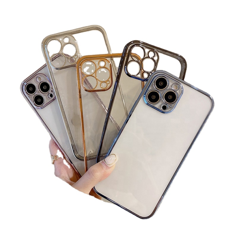 For iphone 14 Texture Electroplating Phone Case TPU Transparent Magnetic Ring TPU Mobile Phone Case Cover for OPPO F15