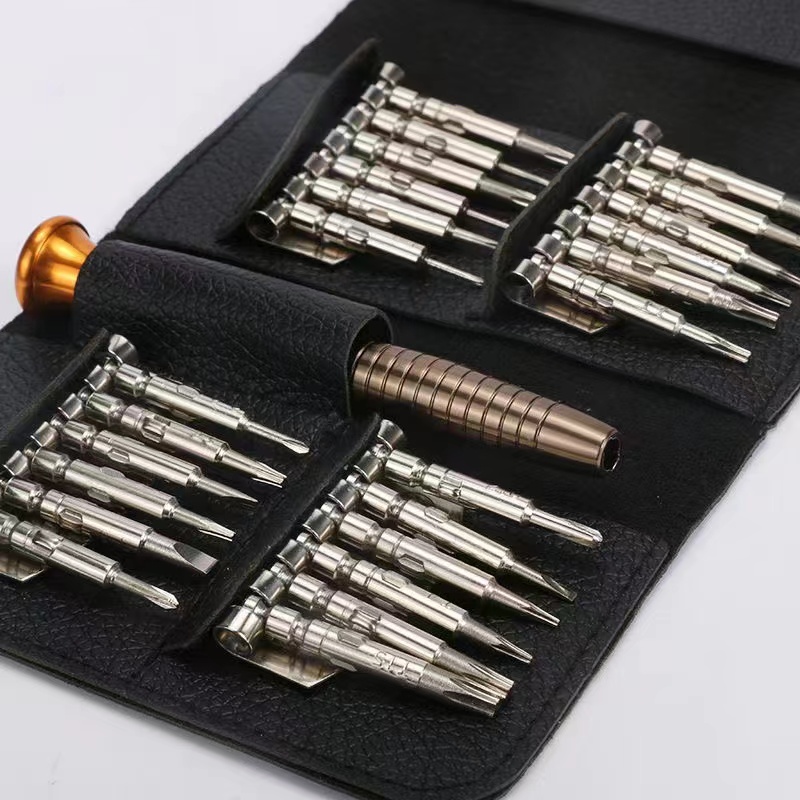 Leather Case 25 In 1 Torx Screwdriver Set Mobile Phone Repair Tool Kit Multitool Hand Tools For phone Watch Tablet PC