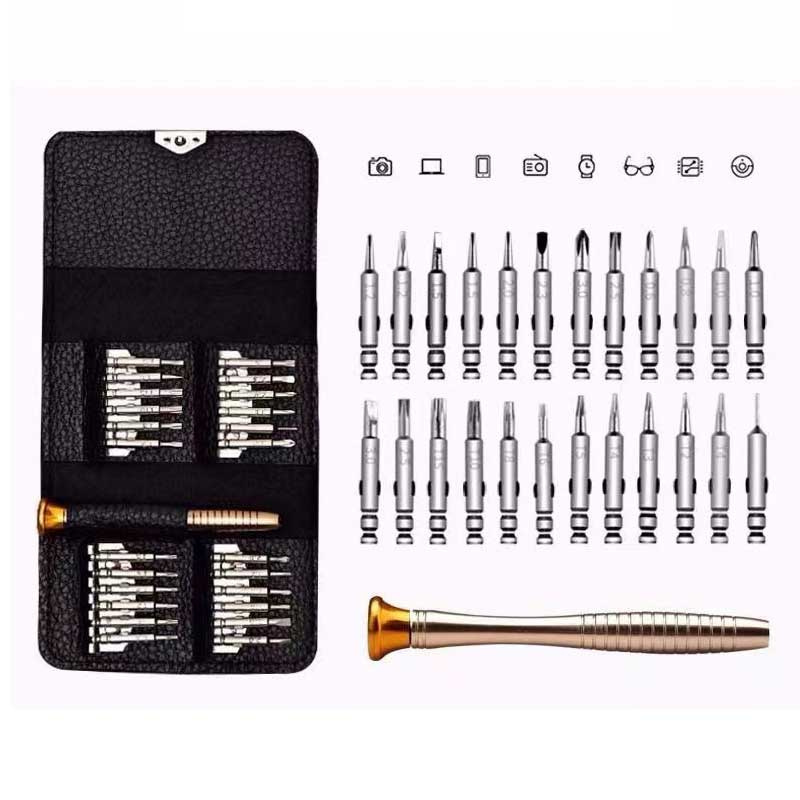 Leather Case 25 In 1 Torx Screwdriver Set Mobile Phone Repair Tool Kit Multitool Hand Tools For phone Watch Tablet PC