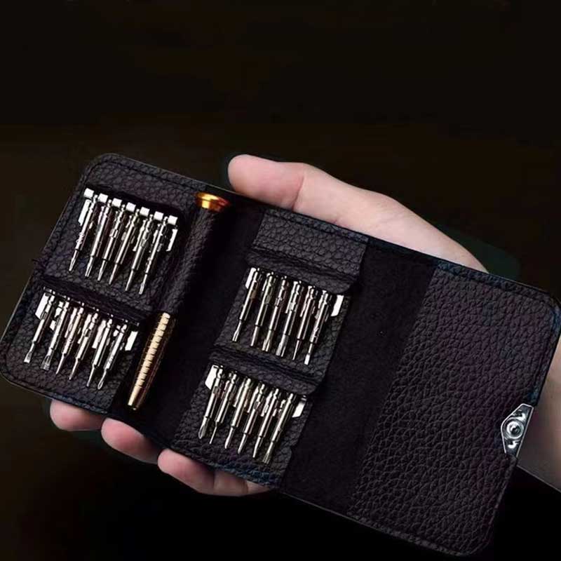 Leather Case 25 In 1 Torx Screwdriver Set Mobile Phone Repair Tool Kit Multitool Hand Tools For phone Watch Tablet PC