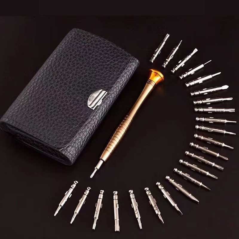 Leather Case 25 In 1 Torx Screwdriver Set Mobile Phone Repair Tool Kit Multitool Hand Tools For phone Watch Tablet PC