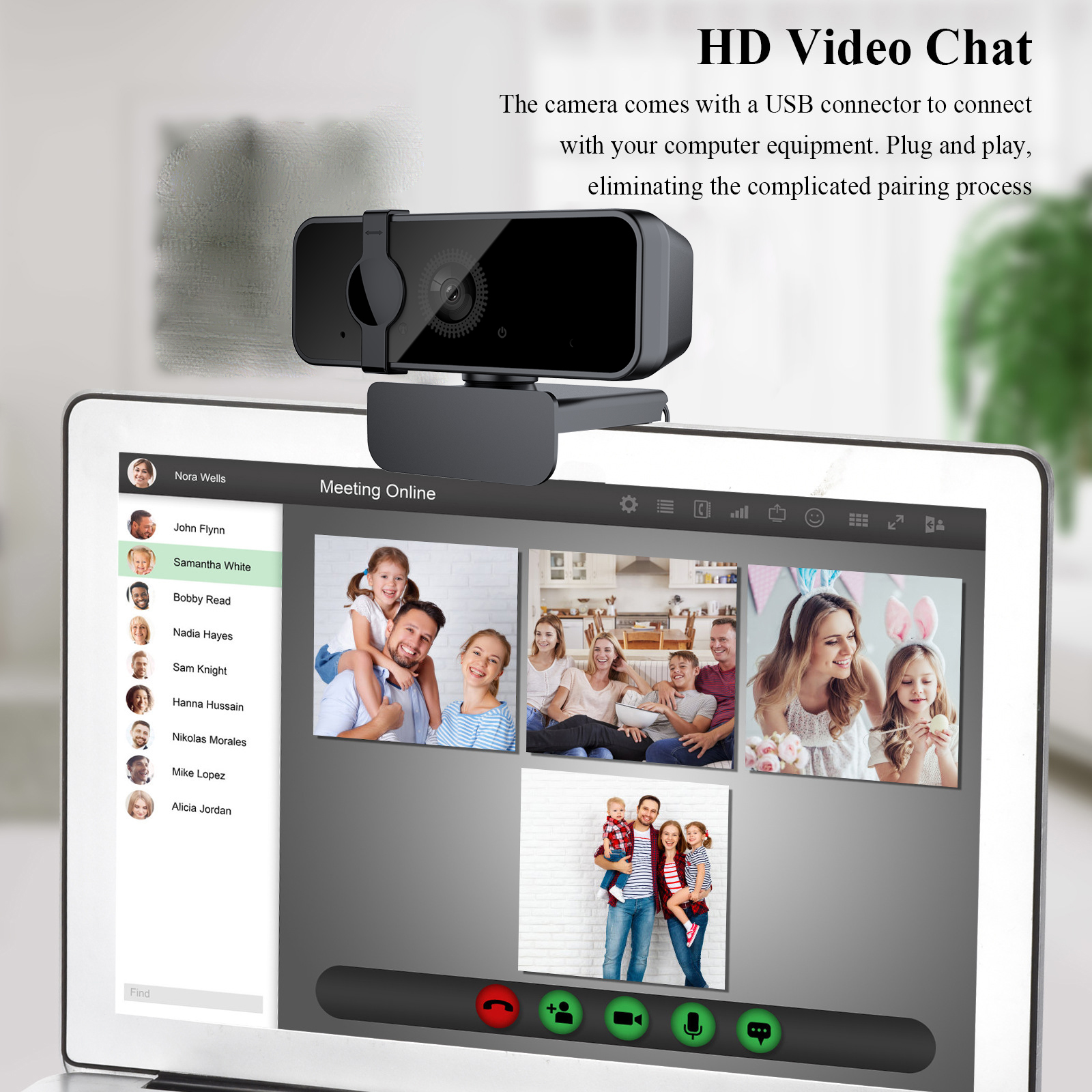 High Definition Rotatable HD Web Cams Computer 1080P Webcams for PC 1080P HD Webcamera USB Webcam