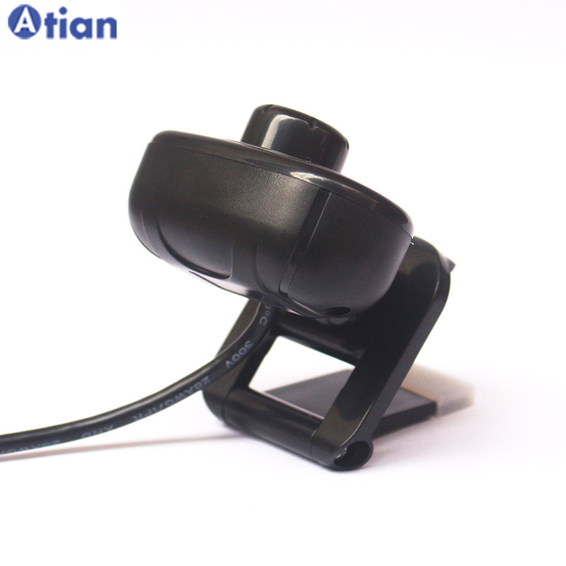 Built-In Microphone Tiny Web cam 360 Degree Rotatable 5 Mega 480P Full Black Webcam With 2 LED Lights