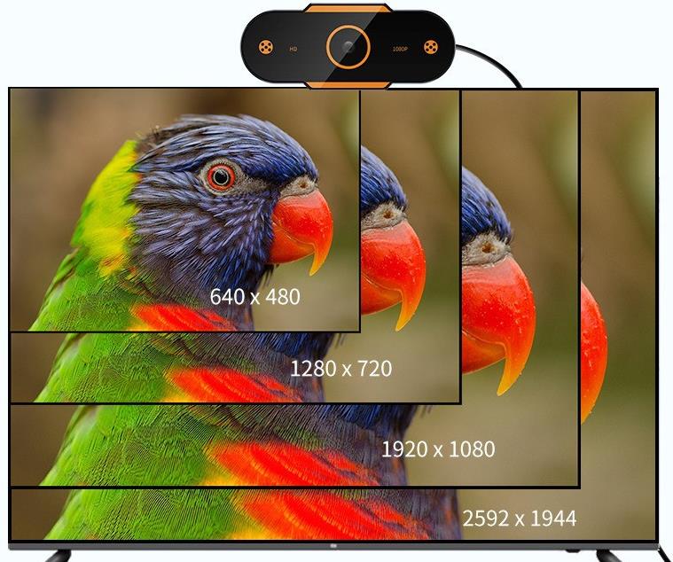 HD 1080 2k autofocus webcam with sensitive microphone live stream camera video cam video Calling conferencing