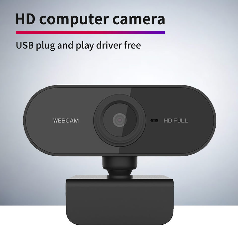 2022 HD 1080P USB Webcam Mini Computer PC Web Camera with Microphone Rotatable for Live Broadcast Video Calling Conferen