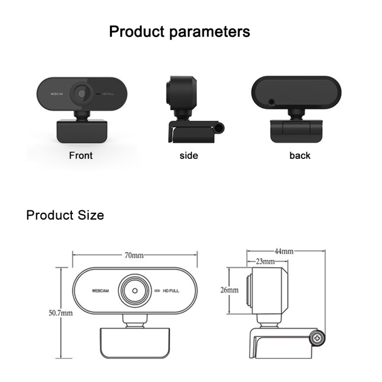  Cheap HD-U01 1080P USB Camera WebCam with Microphone