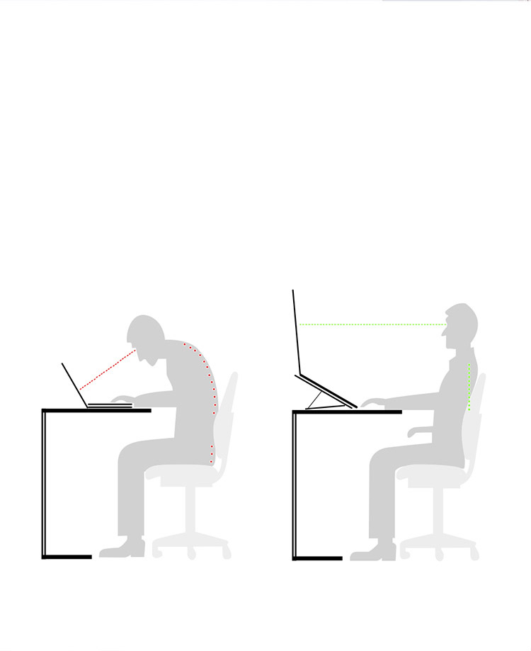 Light Weight ABS material pop-up leg easy carrying laptop cooling stand 2 in one multifunction computer holder