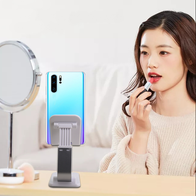 Plastic desk phone holder tablet cellphone accessory display phone stands foldable mobile phone holders