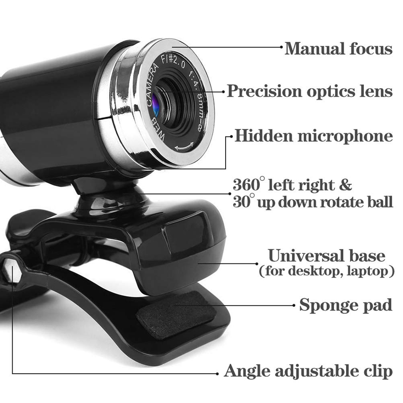 Cheap Price USB2.0 Webcamera Free Driver USB Webcam With MIc 480P PC Camera For Desktop Laptop Computer