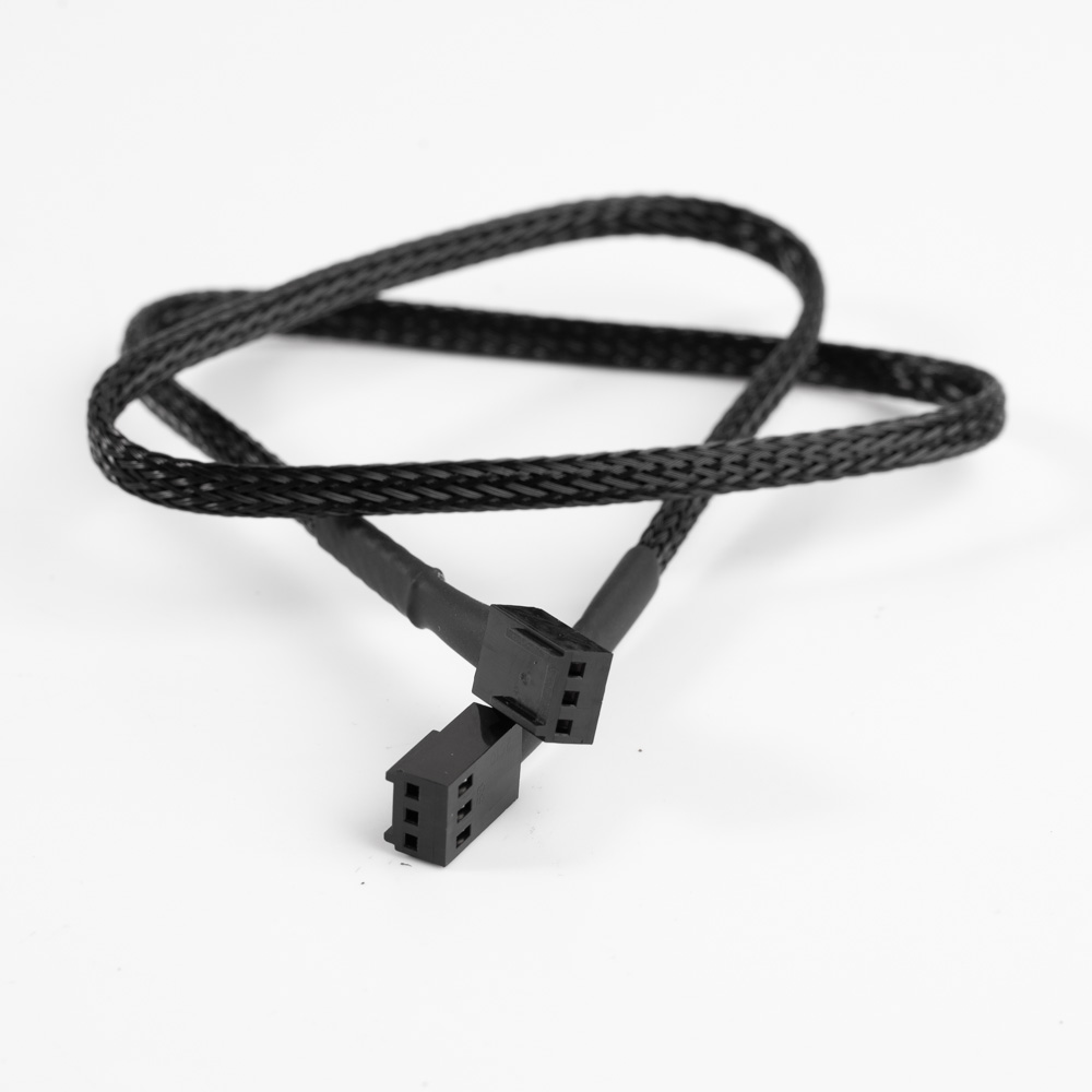 Sleeved Braided 50cm Computer Cooling Fan Power Cable 3 pin Molex 2510 Extension Power Cable Adapter for Computer Mother