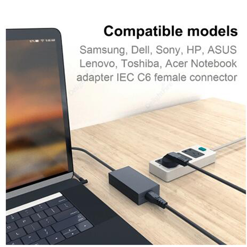Notebook EU Power Cord  Extension Cord 1.2m Euro IEC C5 Power Supply Cable For HP Dell Lenovo Asus Laptop Computer Monit