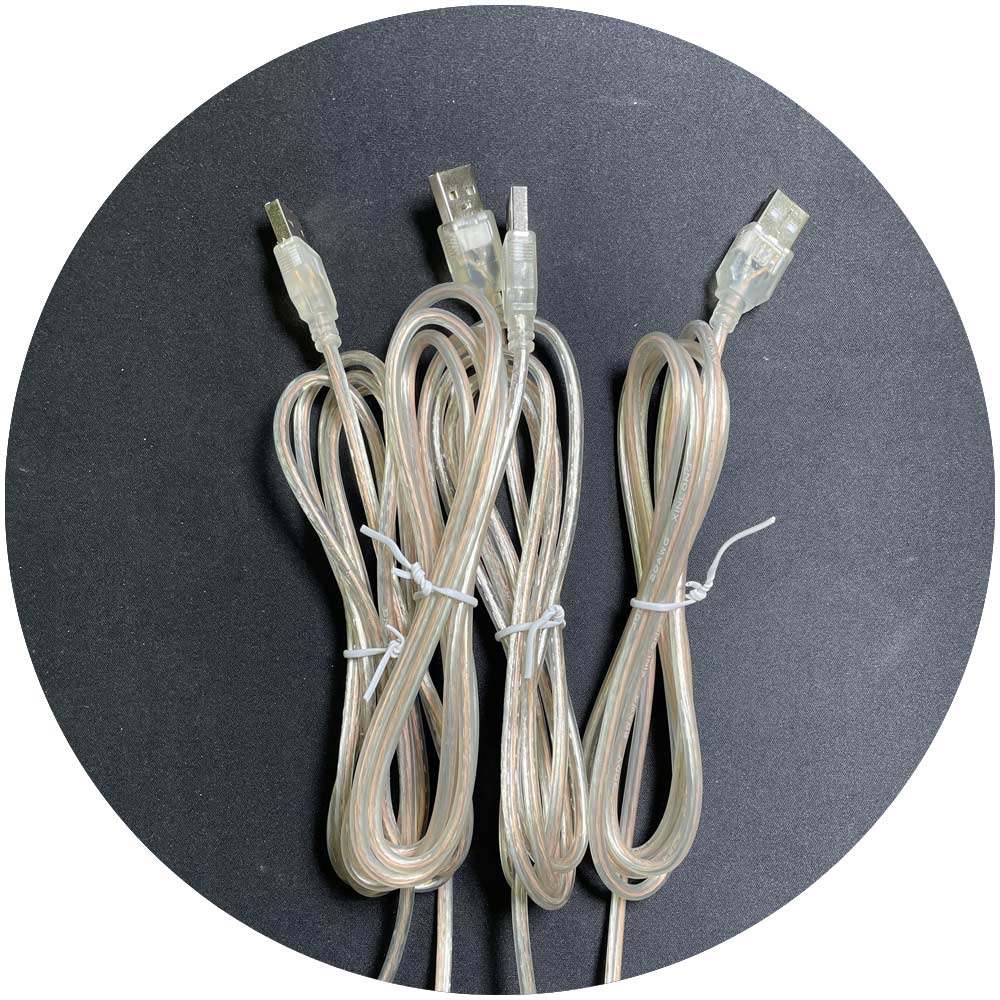 LED neon sign 1.5m USB A Male Connector to Open Stripped Bare Wires End Pigtail Power Cable for 5V LED Strip Light
