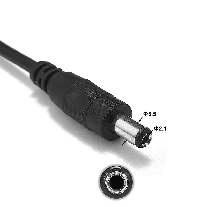 5.5mm*2.1mm DC Connector Cable  Wire ON/OFF Switch DC Power Cables For Solar Panel LED Strip Light AC Adapter