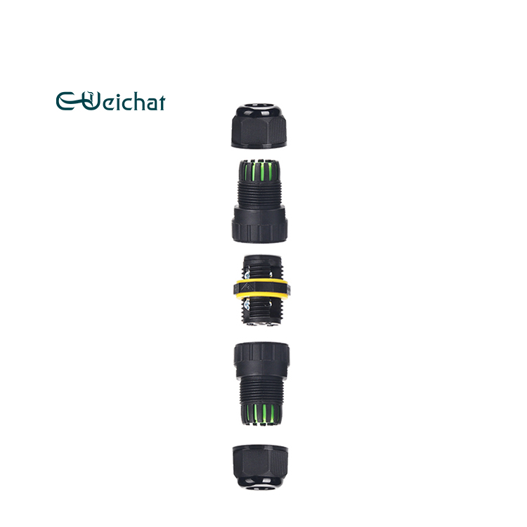 Mini Electronic Outdoor Lighting 2 Pole Underwater Power Cable Electrical Wire IP68 Waterproof Connector