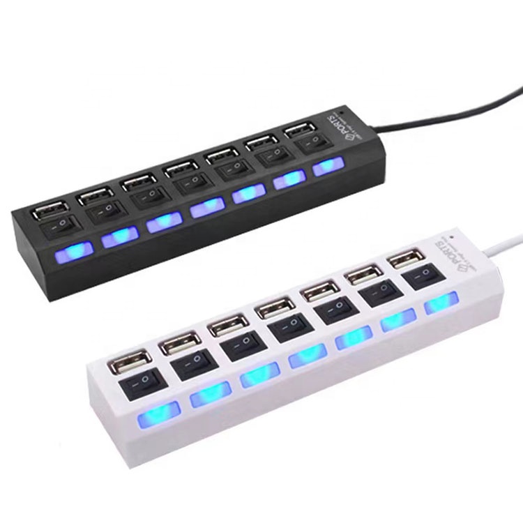 Hot Sale Usb 2.0 Usb Hubs With 7 Ports Usb Hub For Computer Charging