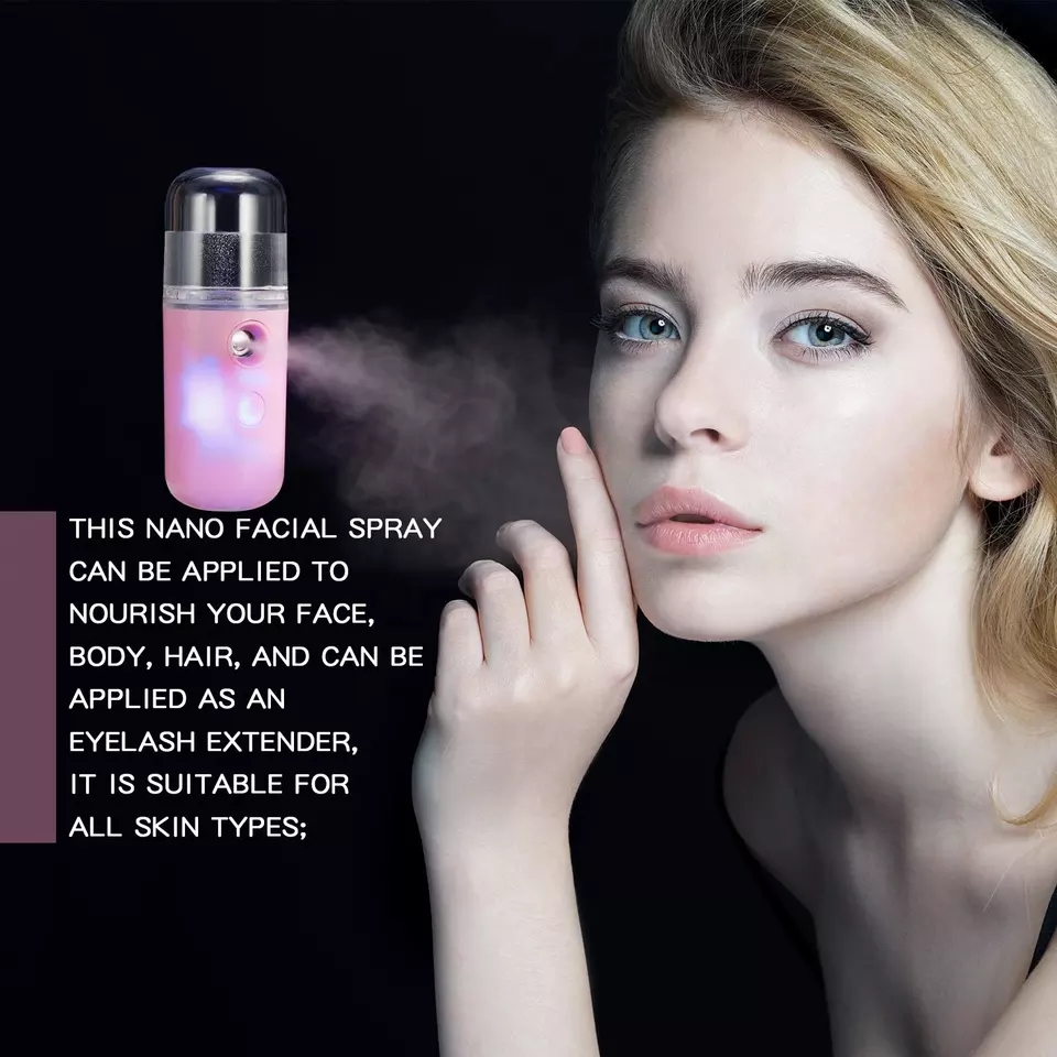 Skin Care Humidifier Rechargeable Face Nebulizer Steamer Mini Nano Facial Mist Sprayer
