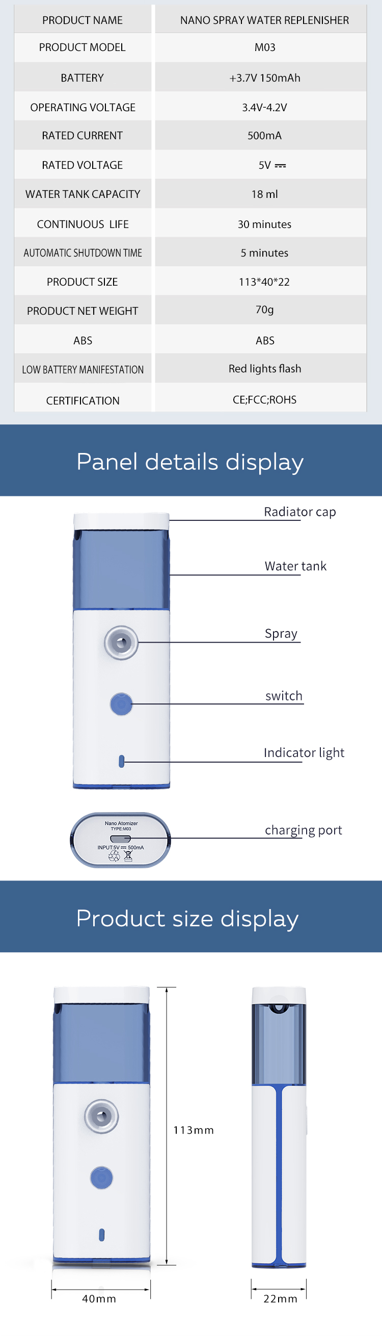 beauty skin care mist sprayer nano facial steamer mini spray electric water fine facial nano mist sprayer